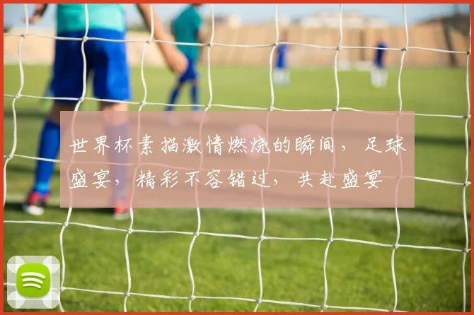 世界杯素描激情燃烧的瞬间，足球盛宴，精彩不容错过，共赴盛宴